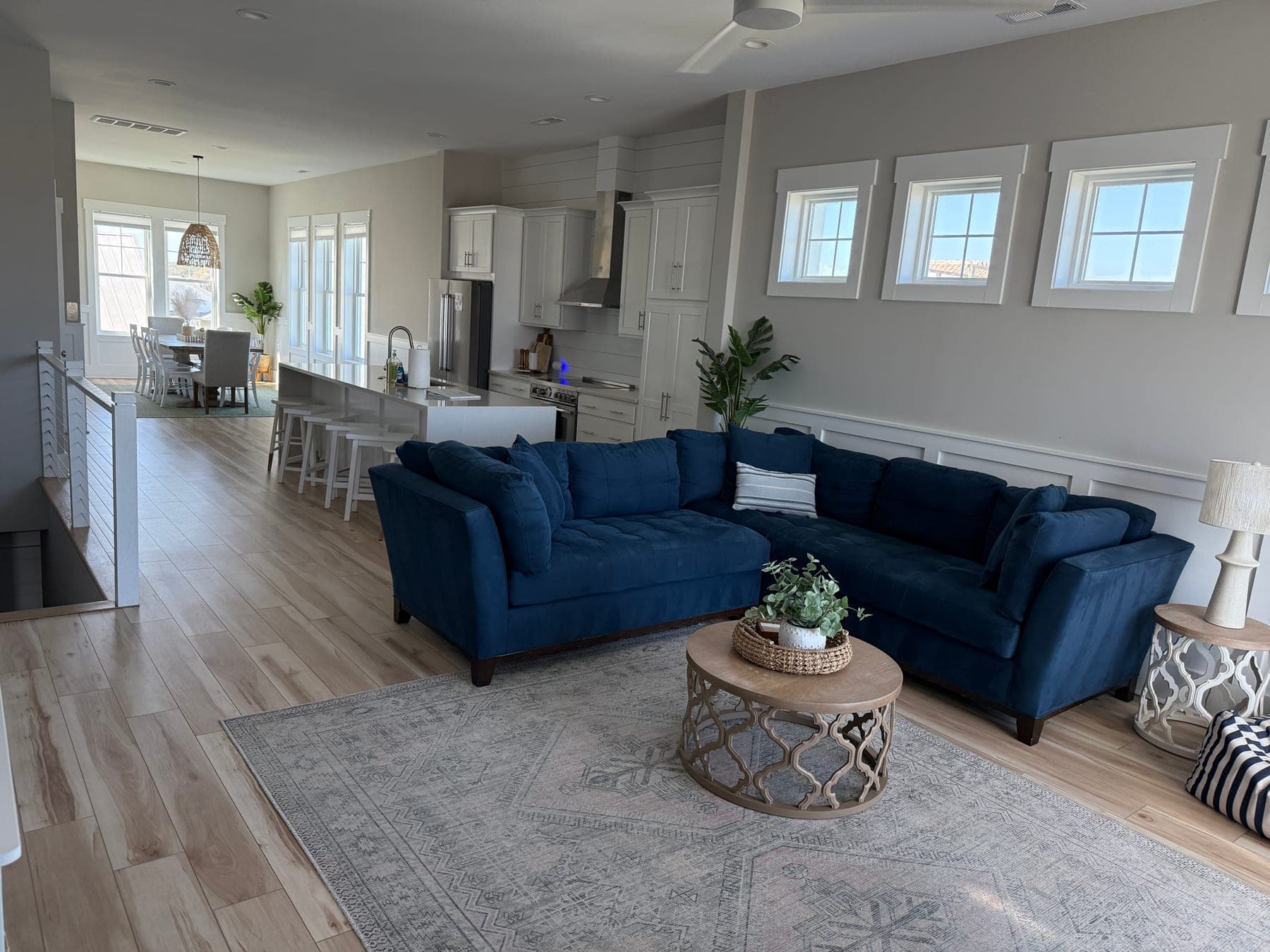 Original lived-in living room before furniture removal for real estate photos